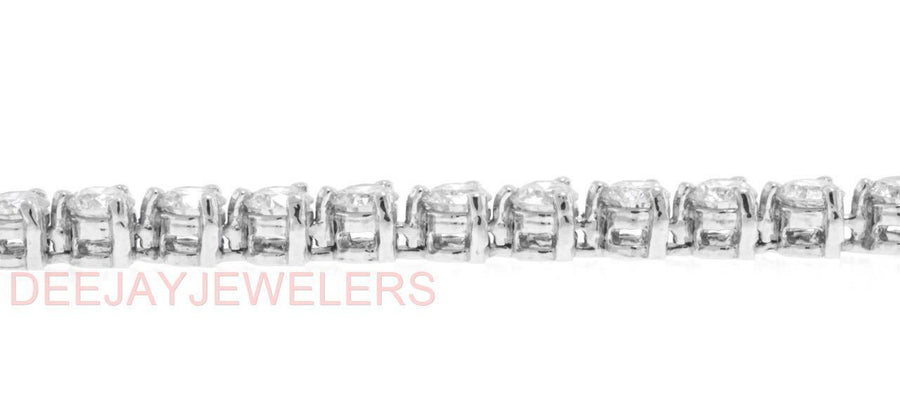 6ct Diamond Tennis Bracelet 3 Prong 14k White Gold