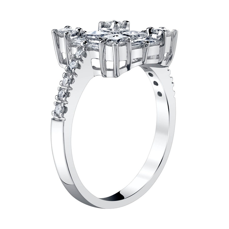 1.83ct Princess Diamond Ring 18k White Gold