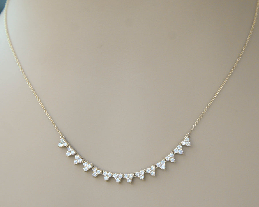 1.45ct Diamond Layering Necklace 14k Yellow Gold