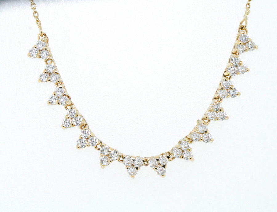 1.45ct Diamond Layering Necklace 14k Yellow Gold