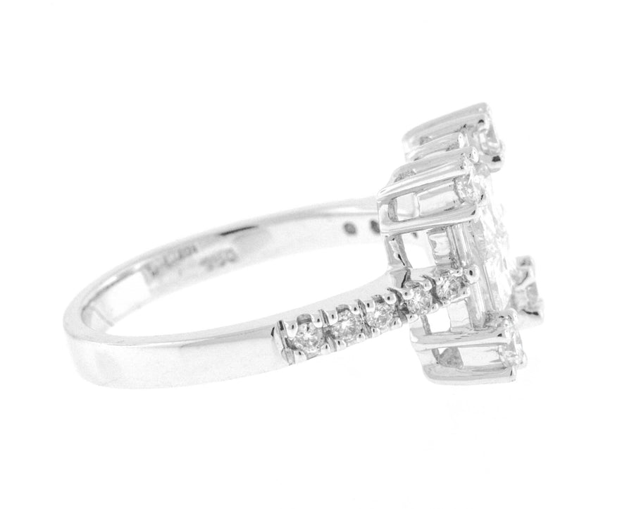 1.83ct Princess Diamond Ring 18k White Gold