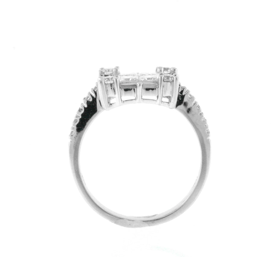 1.83ct Princess Diamond Ring 18k White Gold