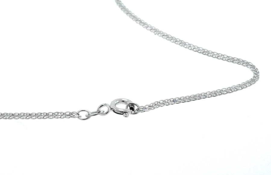 1.32ct Baguette Diamond Heart Pendant Necklace 18k White Gold