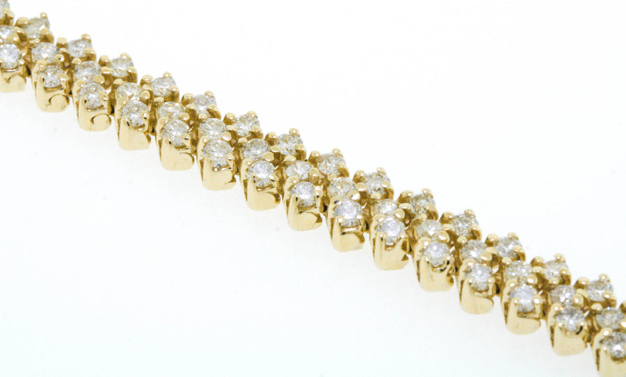 5ct Diamond Chevron Tennis Bracelet VS 14k Yellow Gold