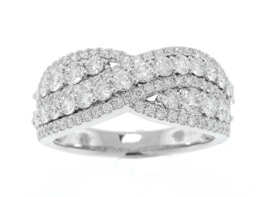 1.60ct Diamond Anniversary Ring 18k White Gold Band