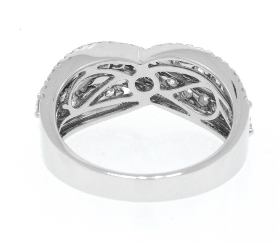 1.60ct Diamond Anniversary Ring 18k White Gold Band
