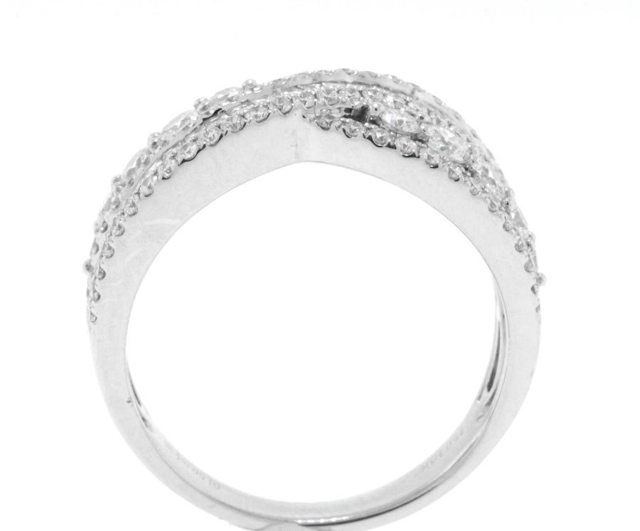 1.48ct Baguette Diamond Anniversary Ring 18k White Gold Infinity Band