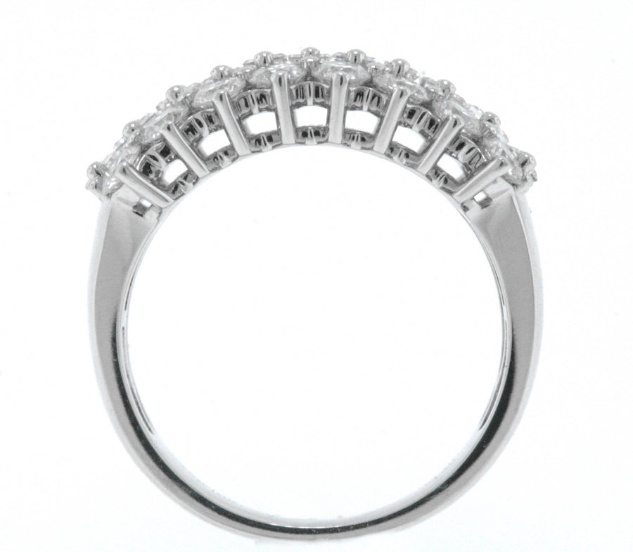 2.98ct Baguette Diamond Statement Ring 18k White Gold Band