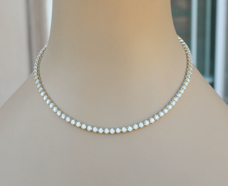 Alice Necklace | 13ct Diamond Eternity Tennis Necklace 14k Yellow Gold 16 inch
