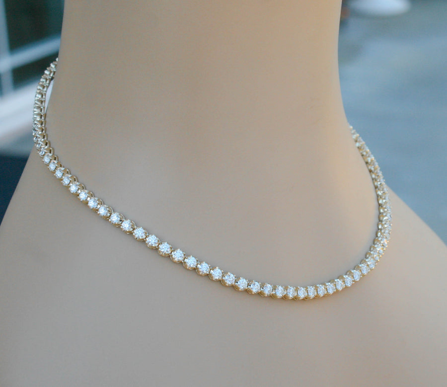 Alice Necklace | 13ct Diamond Eternity Tennis Necklace 14k Yellow Gold 16 inch