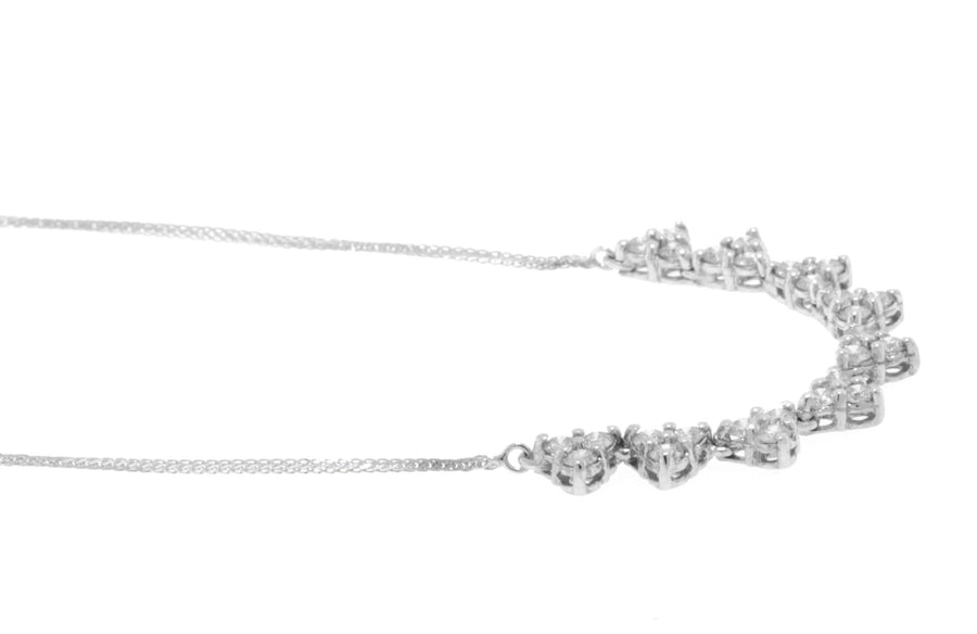 1.60ct Diamond Fancy Layering Necklace 14k White Gold