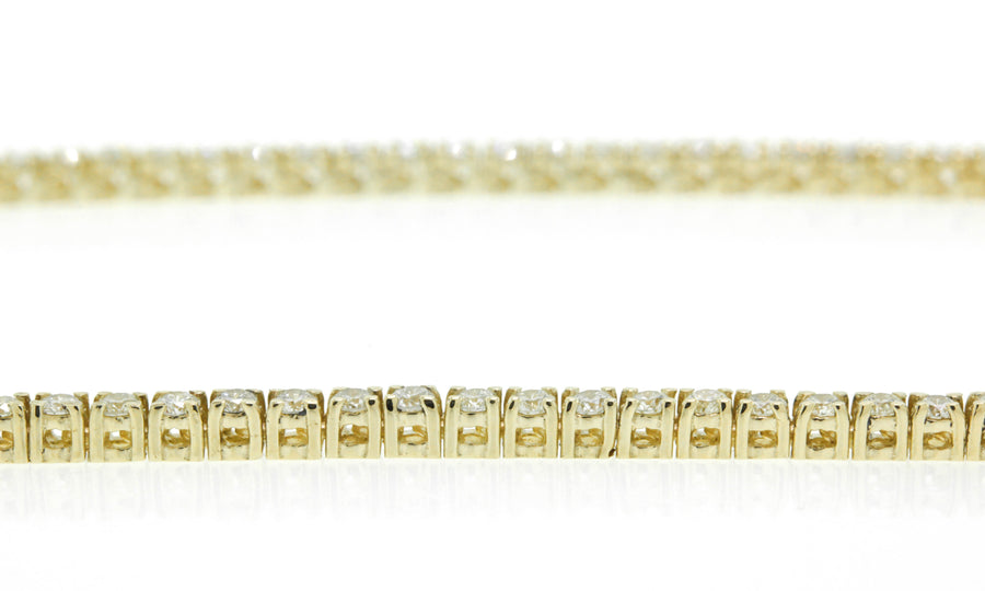 10.11ct Diamond Graduated Riviera Tennis Necklace 14k Yellow Gold 17inch