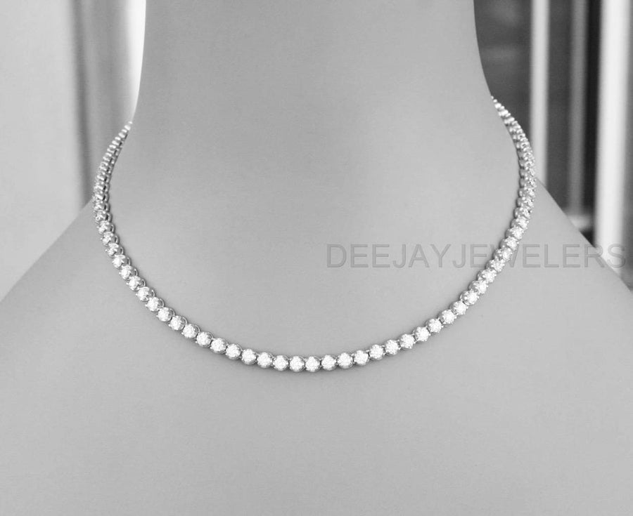 Anne Necklace | 13ct Diamond Eternity Tennis Necklace 16 inch 14k White Gold