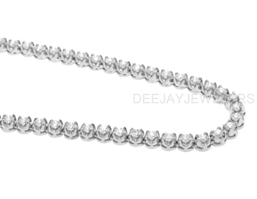 Anne Necklace | 13ct Diamond Eternity Tennis Necklace 16 inch 14k White Gold