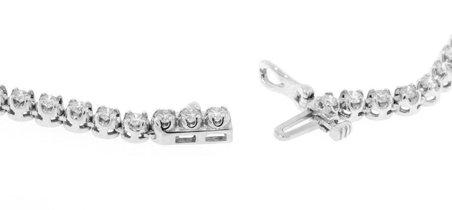 10.07ct Diamond V Tennis Necklace Graduated 14k White Gold