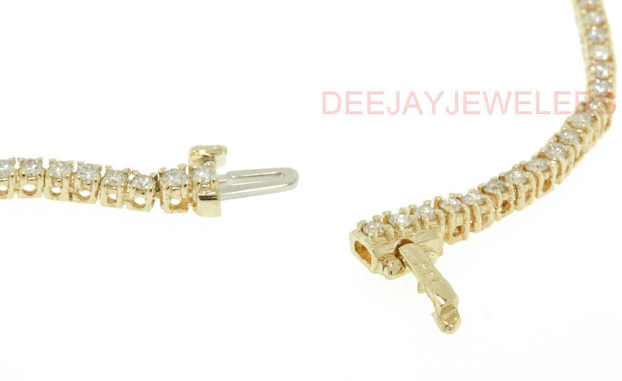 10ct Diamond Eternity Tennis Necklace 14k Yellow Gold Box Link