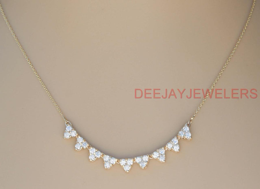 1.60ct Diamond Layering Necklace 14k Yellow Gold