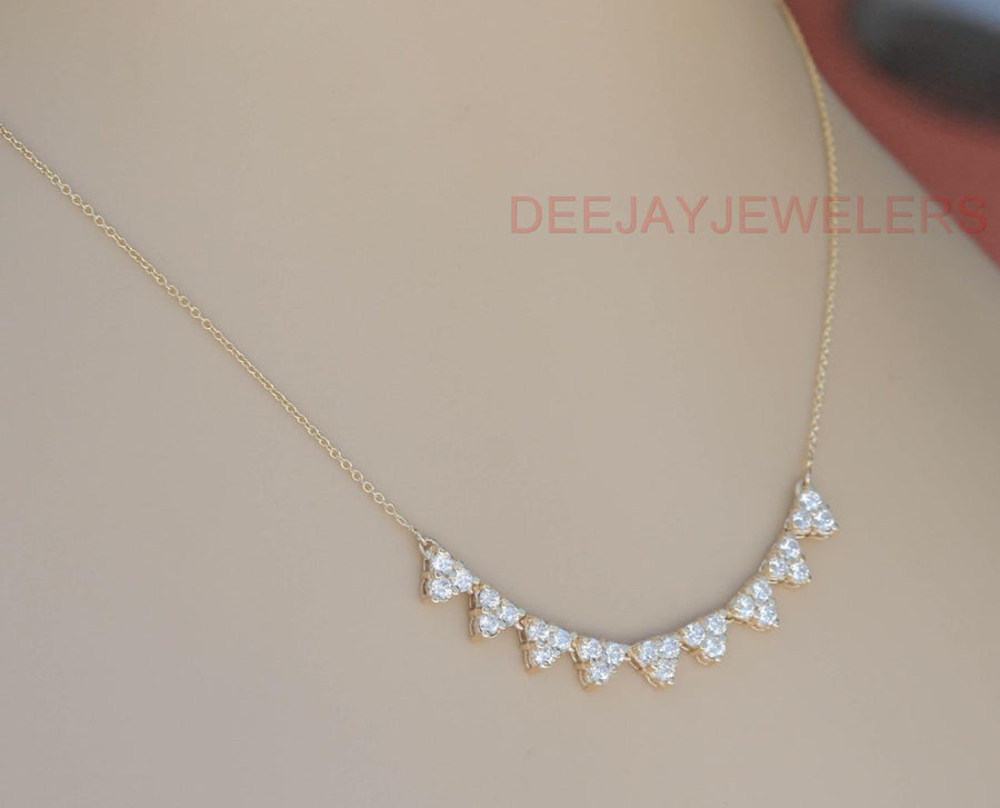 1.60ct Diamond Layering Necklace 14k Yellow Gold