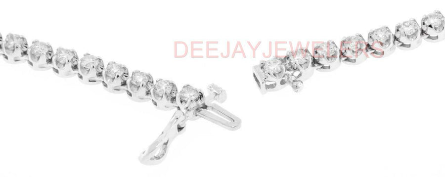 6ct Diamond Tennis Necklace Eternity 14k White Gold 16 inch