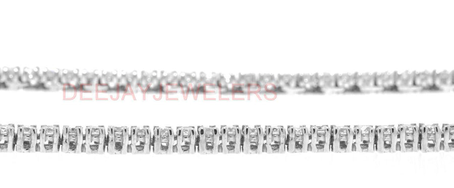 11ct Diamond Tennis Necklace Eternity 14k White Gold 16 Inch Basket Set