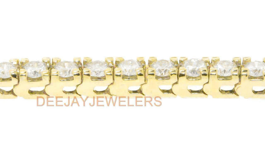 4ct Diamond Tennis Line Bracelet 14k Yellow Gold