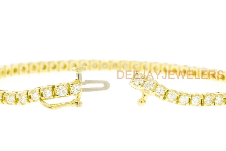 4ct Diamond Tennis Line Bracelet 14k Yellow Gold