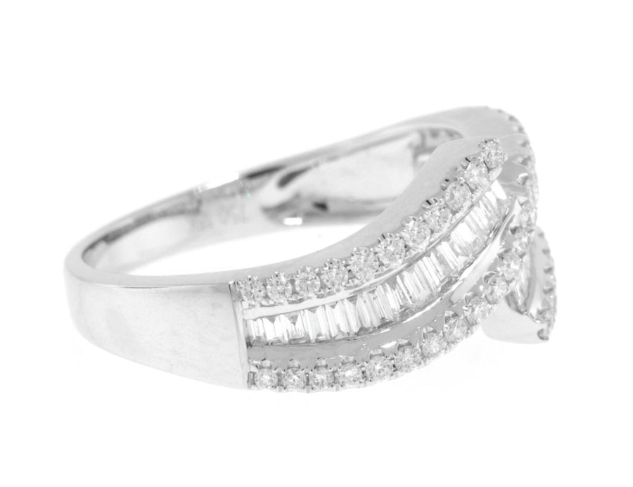 0.60ct Baguette Diamond Ring 18k White Gold Band