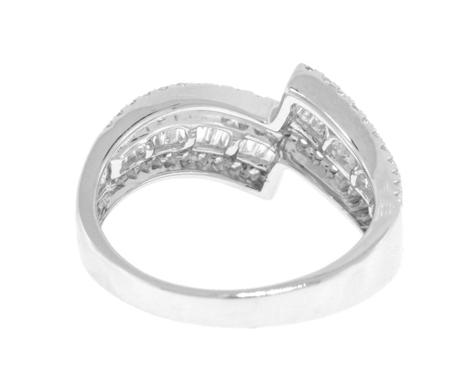 0.60ct Baguette Diamond Ring 18k White Gold Band