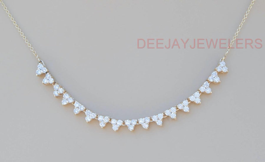 1.55ct VS Diamond Layering Necklace VS 14k Yellow Gold