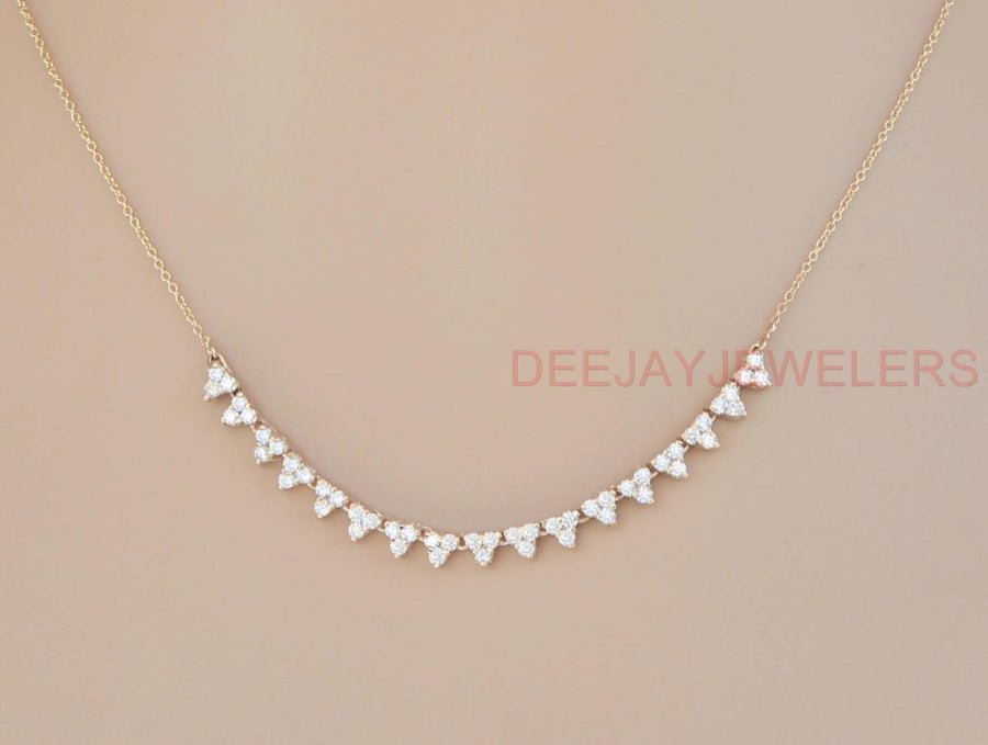 1.55ct VS Diamond Layering Necklace VS 14k Yellow Gold