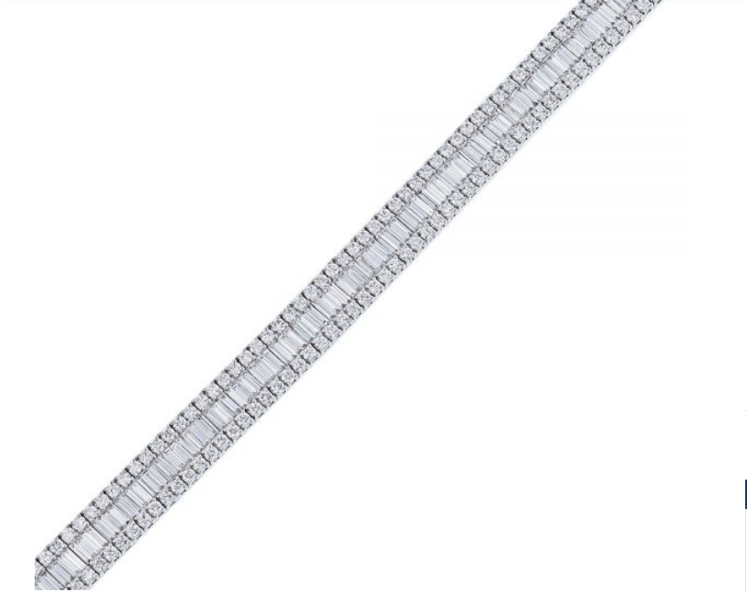Elizabeth Bracelet | 7.67ct Baguette Diamond Statement Bracelet