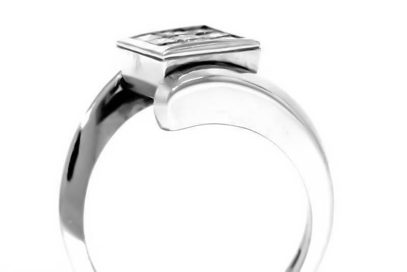 1.00ct Princess Diamond Ring 14k White Gold