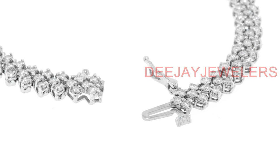 5ct Diamond Chevron Tennis Bracelet 14k White Gold