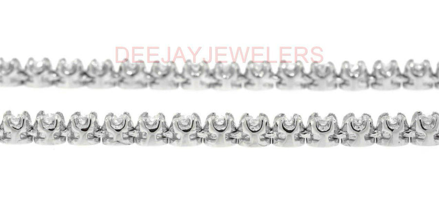 6ct Diamond Tennis Necklace Eternity 14k White Gold