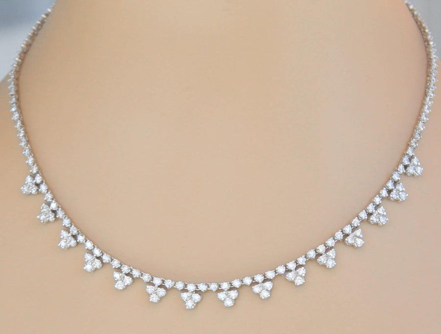 Helena Necklace | 9ct Fancy Diamond Tennis Necklace 14k White Gold