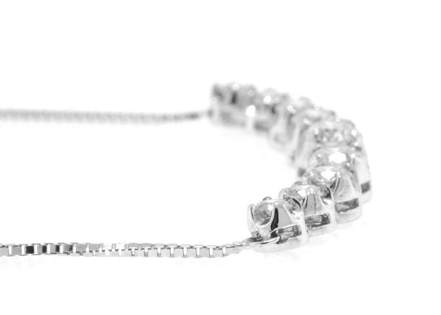 1.40ct Diamond Bar Fancy Necklace 14k White Gold