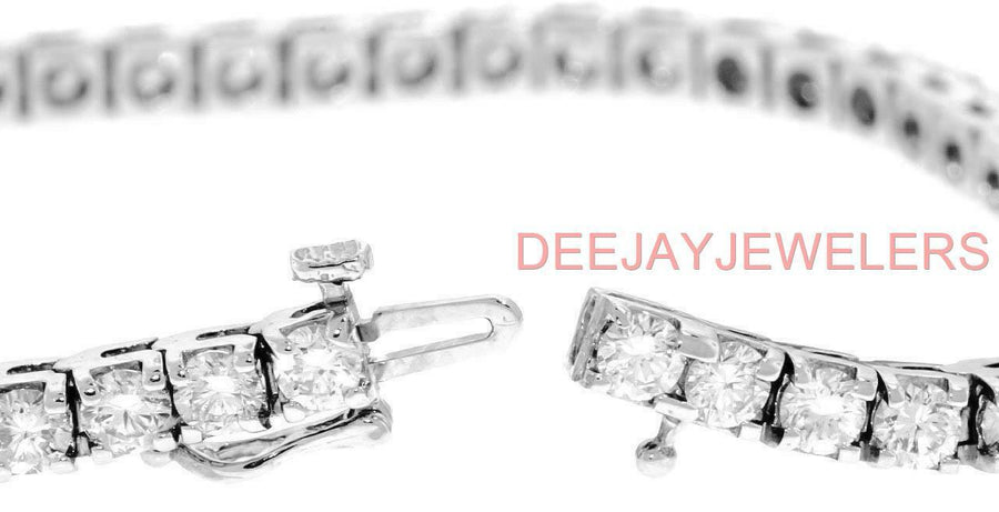 10ct Diamond Tennis Line Bracelet 14k White Gold