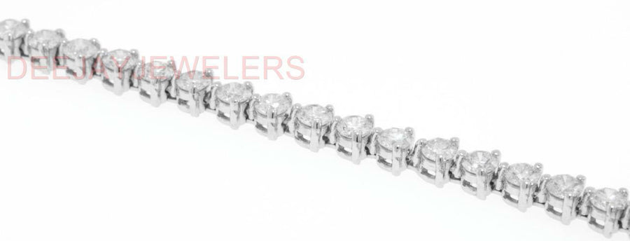 7ct Diamond Tennis Bracelet 3 Prong 14k White Gold