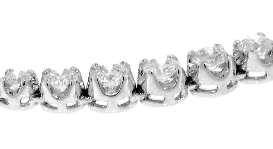 10.15ct Graduated Diamond Tennis Riviera Necklace 14k White Gold