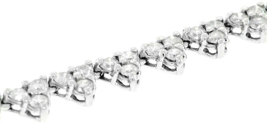 3.75ct Diamond Fancy Layering Necklace 14k White Gold