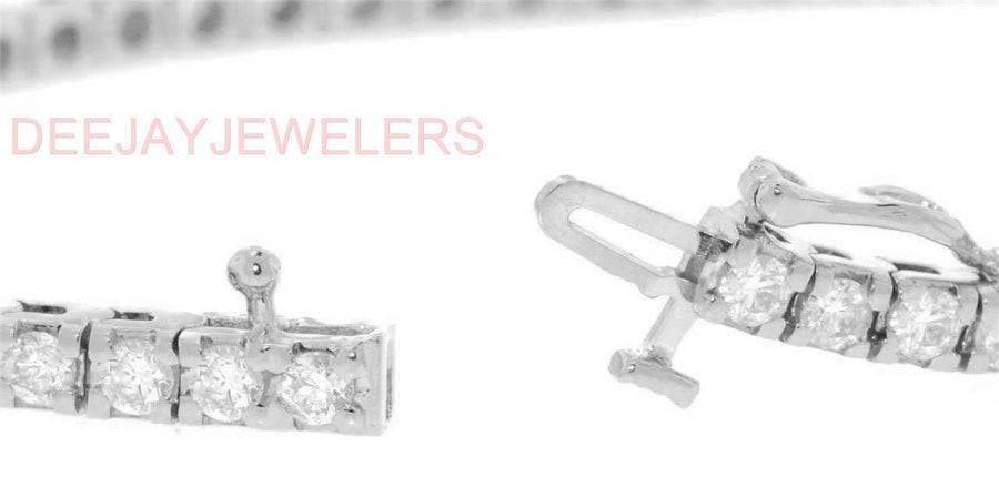 4ct Diamond Tennis Line Bracelet 14k White Gold