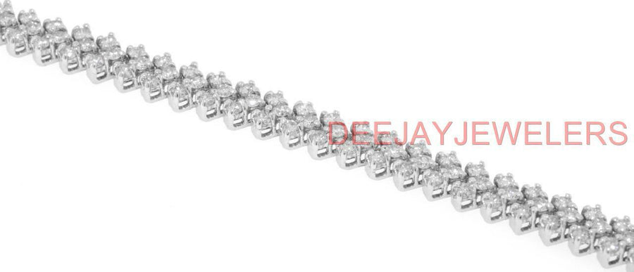 5ct Diamond Chevron Tennis Bracelet 14k White Gold