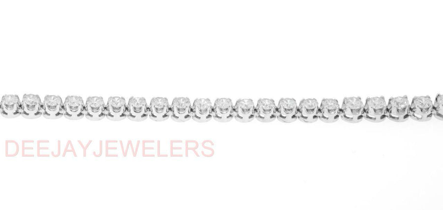 Charlotte Necklace | 14ct Graduated Diamond Tennis Riviera Necklace 14k White Gold