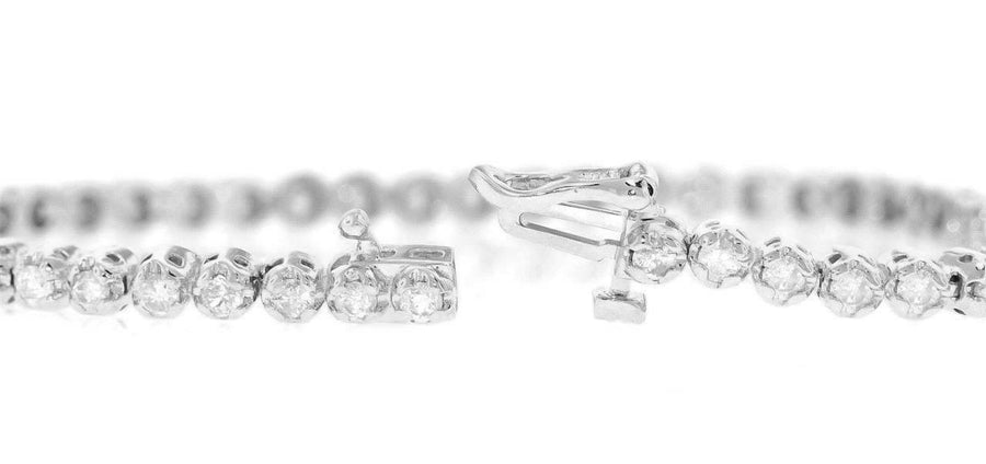 3ct Diamond Ankle Bracelet 14k White Gold 9 inch Anklet