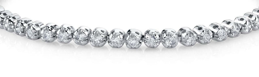 3ct Diamond Ankle Bracelet 14k White Gold 9 inch Anklet