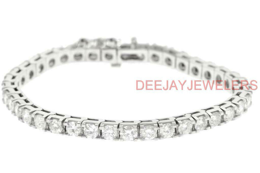 8ct Diamond Tennis Line Bracelet 14k White Gold