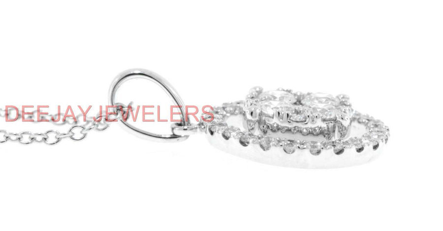 0.70ct Round Diamond Pendant 18k White Gold