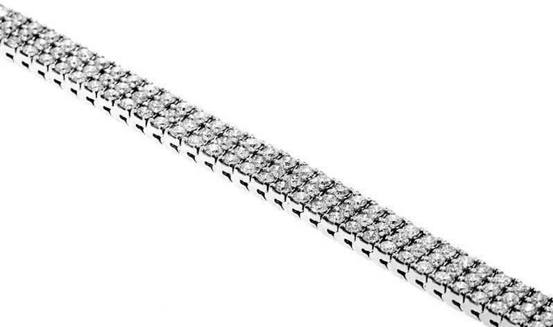 Margaret Bracelet | 14ct Diamond 3-Row Tennis Line Bracelet