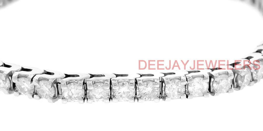 5ct Diamond Tennis Line Bracelet 14k White Gold
