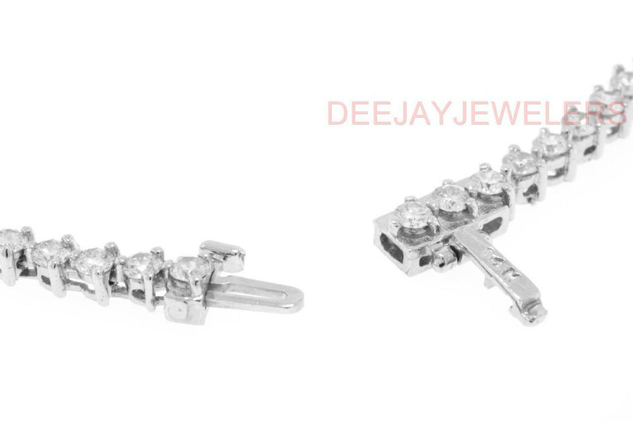 5ct Diamond Tennis Bracelet 3 Prong Martini 14k White Gold